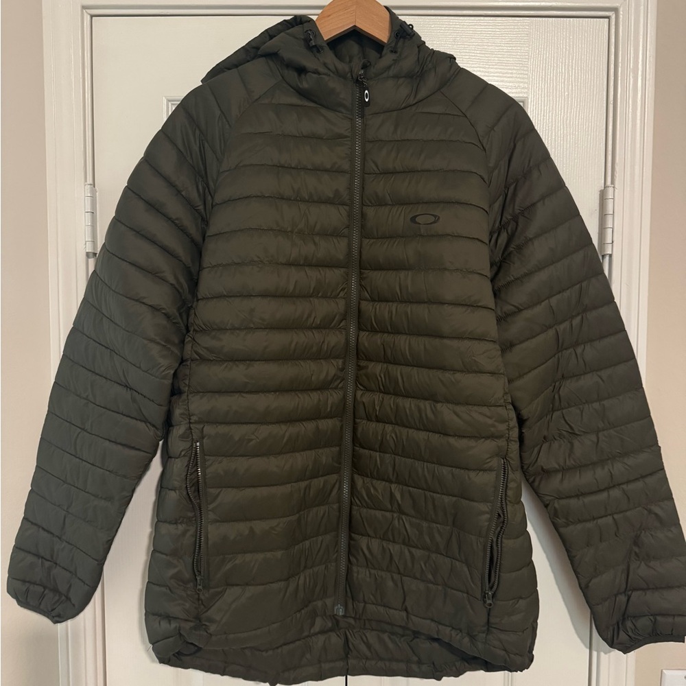 Oakley Green Puffer Jacket with Quilted Design